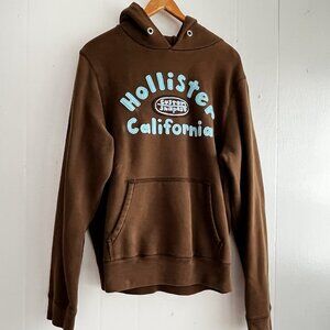 VINTAGE Y2K Hollister California Hoodie Sweatshirt Custom Shapes Unisex Sz L